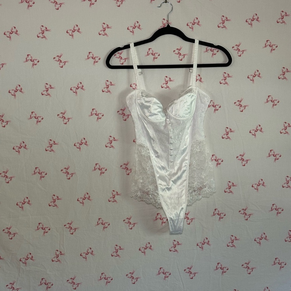 Free People White Lace Bodysuit